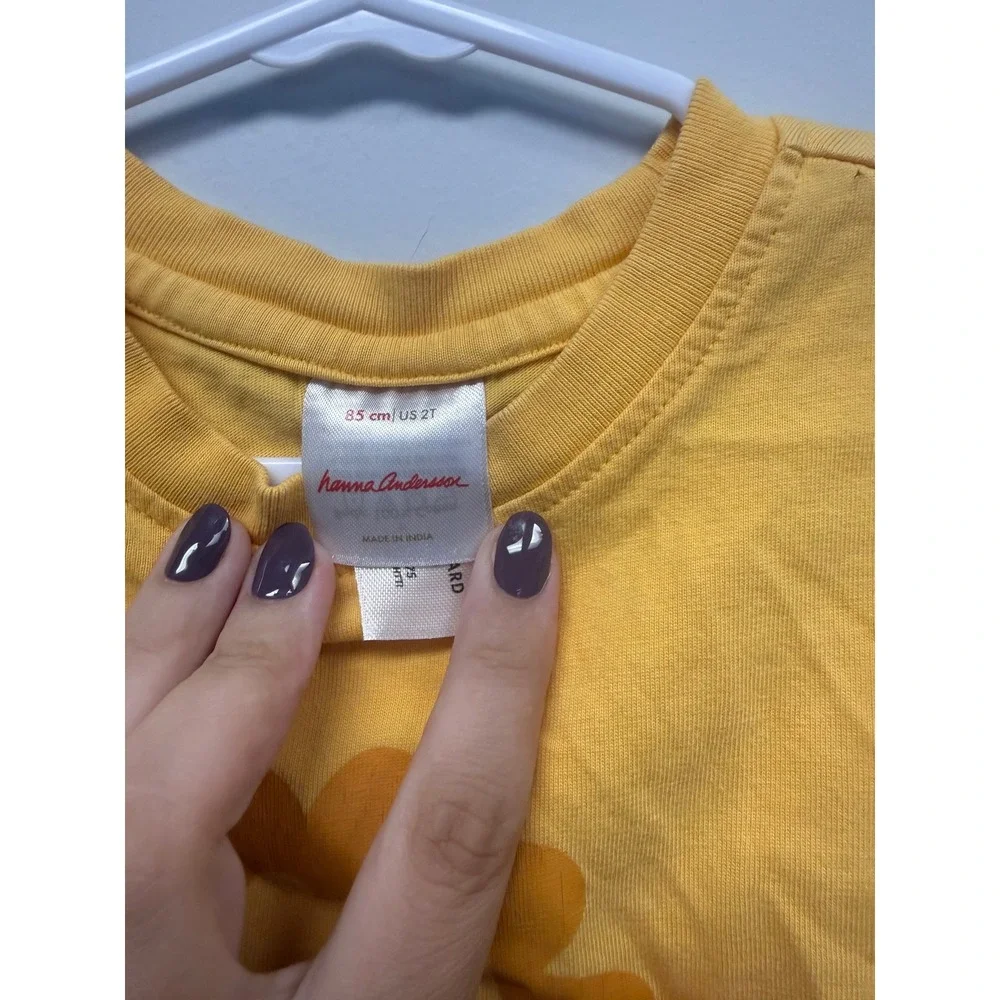Hanna Andersson Kids Stay Wild Lion Graphic Tee Yellow Cotton Shirt 2T 85cm